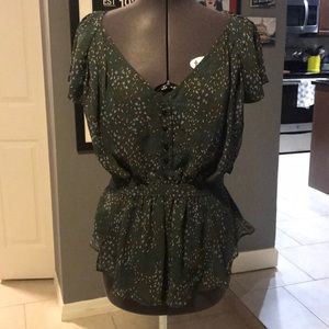 Sheer button up blouse